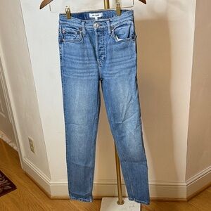 Re/Done Light Blue Straight Leg Jeans